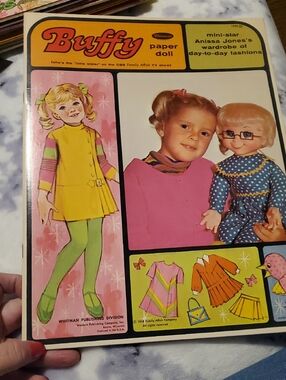 Buffy Paper Doll Vintage Kids Toy - Pink & Yellow